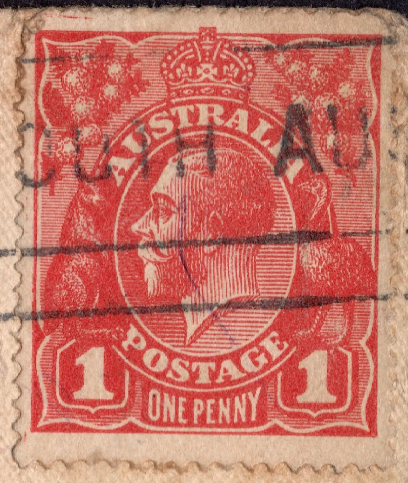 19 APR 1916 ADELAIDE , SOUTH AUSTRALIA 1d KGV stamp on cover front - Image 2 of 3