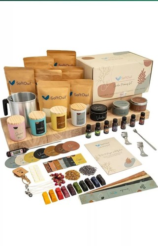 SoftOwl Premium Soy Candle Making Kit - Black Edition - Full Set - Soy Wax, B... - Picture 1 of 5