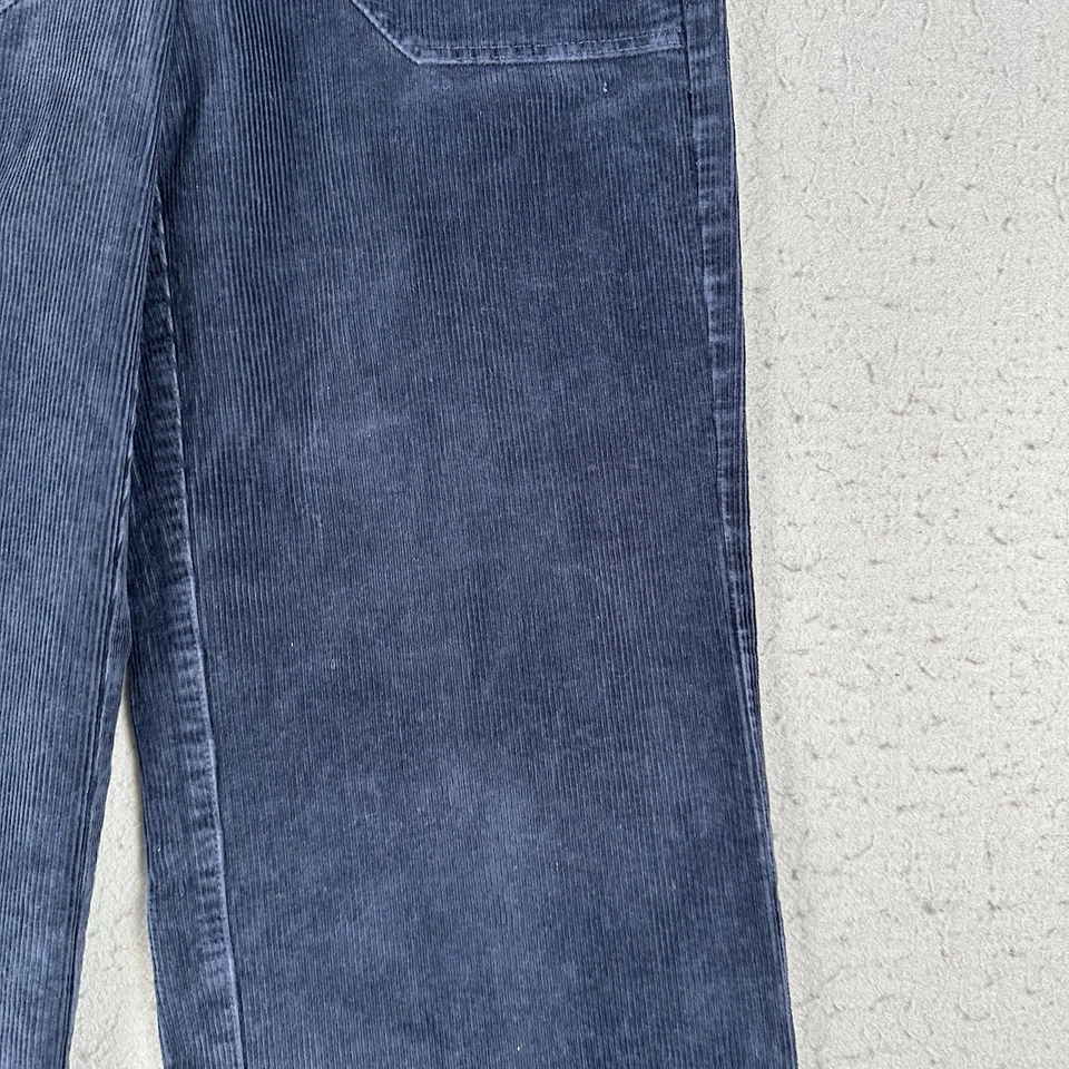 Pantalones de pana vintage L L Bean 207 para mujer 8 azul regular tiro alto pierna ancha Foto 4 de 4