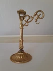 Dollhouse Miniature Ornate Gold Tone Metal Street Lamp Post
