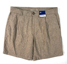 Old Navy Men's Shorts 34 Slim Brown Outdoor Golf Dad Cotton Linen NEW