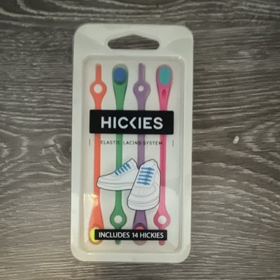 HICKIES Elastic No-Tie Shoelace Lacing System Replacement Set - 14 Hickies