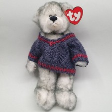 TY Pl&uuml;sch Teddy, Fairbanks aus Attic Treasures Coll. stalblauer Strick, H. 22 cm