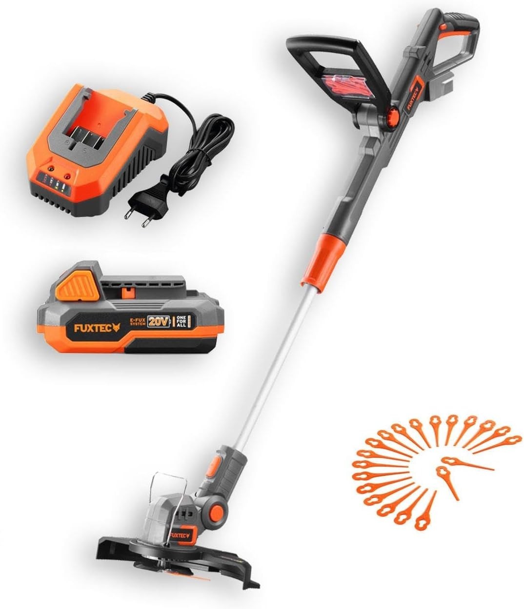 Fuxtec FX-E1RT20 Set Completo: Decespugliatore 20V con Batteria e Caricatore