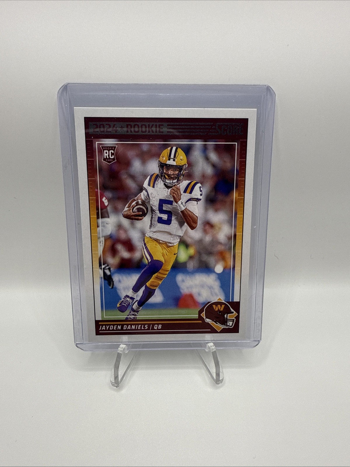 Jayden Daniels 2024 Score #302 Red Rookie Card ROY Washington Commanders