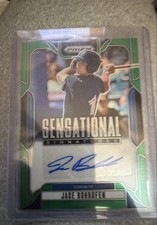 2025 Panini - Sensational Signatures Jace Bohrofen, #SS-JB Green Prizm (AU, RC)