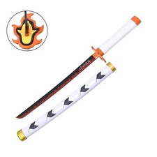 Mini Katana Ornamentale Rengoku Kyojuro Demon Slayer 45 cm lama bamboo