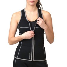 SaunaTek Women's Neoprene Sauna Sweat Suit Vest for Exercise  Heat Training
