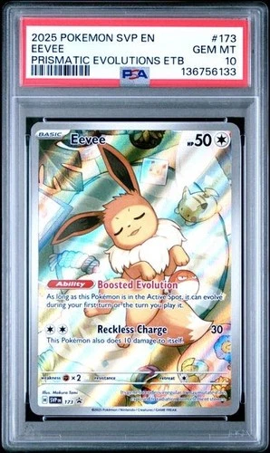 2025 POKEMON SVP EN EEVEE PRISMATIC EVOLUTIONS ETB 173 PSA 10