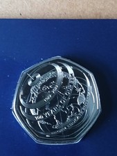 2022 100 YEARS OF THE BBC BU 50p IN CHANGE CHECKER CARD