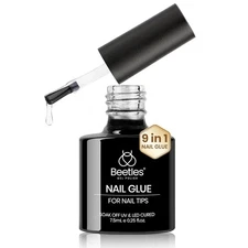 Nail Glue Gel 9 in 1 for Acrylic Tips UV Curing, Long-Lasting Adhesive