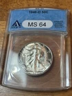 1946-D Walking Liberty ANACS MS64