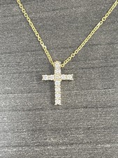 New 14 Kt. Yellow gold and natural Diamond Cr...