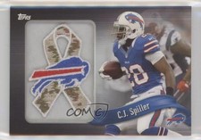 2013 Topps Blaster Box Commemorative Team Ribbon Military CJ Spiller Patch 0ba6