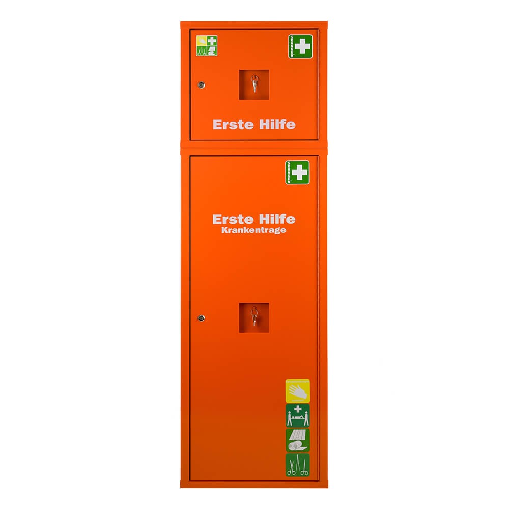 SÖHNGEN-Set Sanitätsschrank JUNIORSAFE + Anbauschrank SAFE, orange, ungefüllt