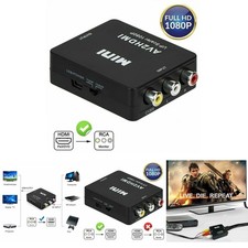 RCA to HDMI Converter 1080P 720P AV CVBS Composite Video Audio Adapter HDTV
