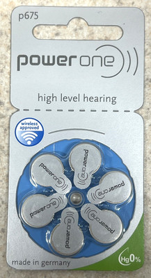 PowerOne Implant Plus p675 Gray Cochlear Hearing Aid Batteries Exp 12/2022 1.45V