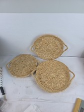 Boho Style Round Sea Grass Woven Tray
