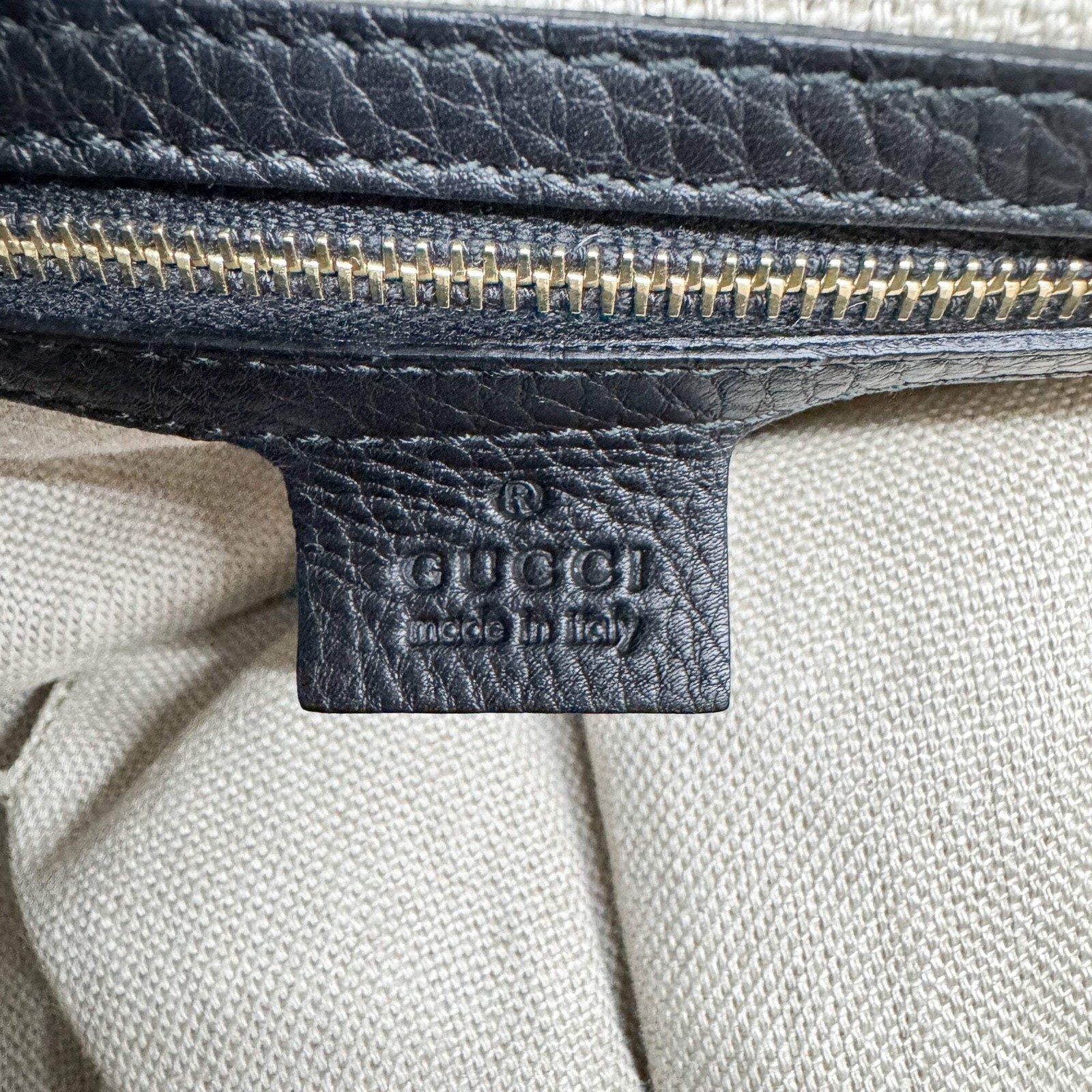 GUCCI Greenwich Black Python Embossed Leather Hob… - image 17