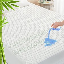 Cooling Mattress Pad Breathable Ultra Soft Noiseless 8''-21'' Deep Pocket M