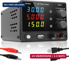 DC Power Supply Variable 30V 5A Adjustable DC Regulated Lab Bench Power Supply w