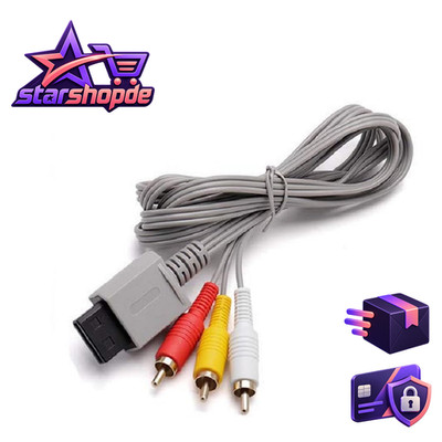 AV Cinch Kabel 1,8m Audio Video Composite für Wii Wii U Konsole