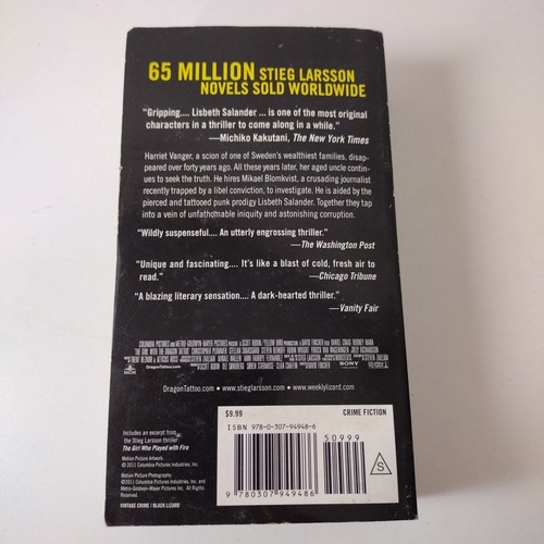 The Girl With The Dragon Tattoo, Stieg Larson, English, Paperback 2011 - Picture 5 of 12