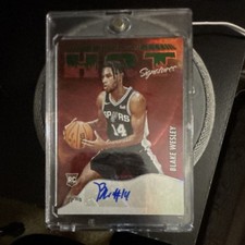 Panini NBA Hoops Blake Wesley Hot Signatures Rookie Auto Spurs HSR-BWS