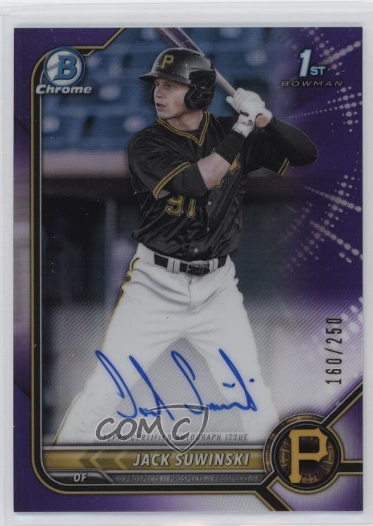 2022 Bowman Chrome Prospect Purple Refractor /250 Jack Suwinski #CPA-JS Auto 2a9