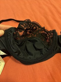 Lise Charmel Black Adjustable Strap Black Demi Cup Lace Bra 36B