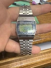 Seiko Men's Silver Tone Digital Quartz Watch Vintage World Time