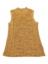 Nine West Marled Orange Mock Neck Sleeveless Sweater Tunic XXL