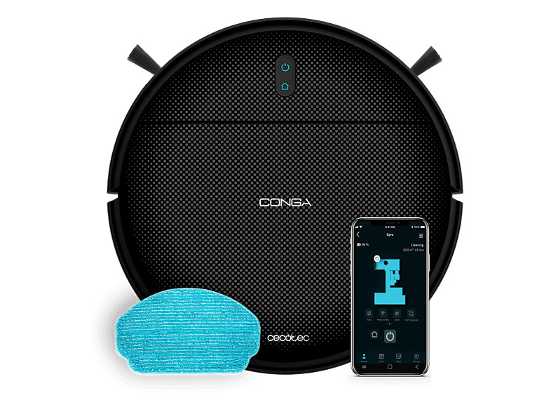 USADO Robot friegasuelos - Cecotec Conga M10, 120 m², Sin enredos,