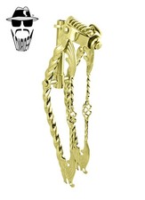 ORIGINALE LOWRIDER 20” Gabbia Ala Quadrata Molla Torta Forcella 1” Filettata Oro.