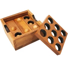 BSIRI Wooden Board Games Educational Sets Classic for Coffee Table or Home De...