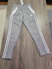 adidas Youth Tiro 24 Training Jogging Athletic Football Pants - Grey Size Small