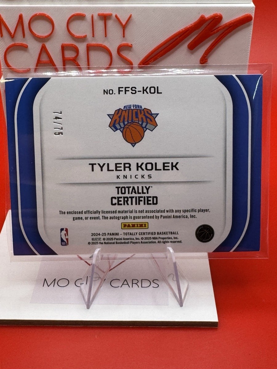 Tyler Kolek RPA Freshman Fabric 2024-25 Totally Certified Patch
