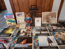 RARE 1940 Superman Wood  Composition Doll by Ideal 1940 Superman Cards  BONUS
