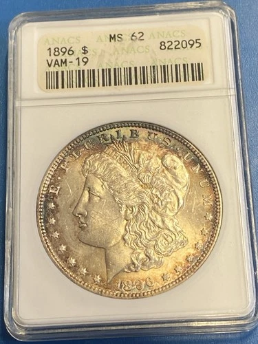 1896-P $1 Morgan Silver Dollar ANACS MS62 VAM-19 MPD Top 100