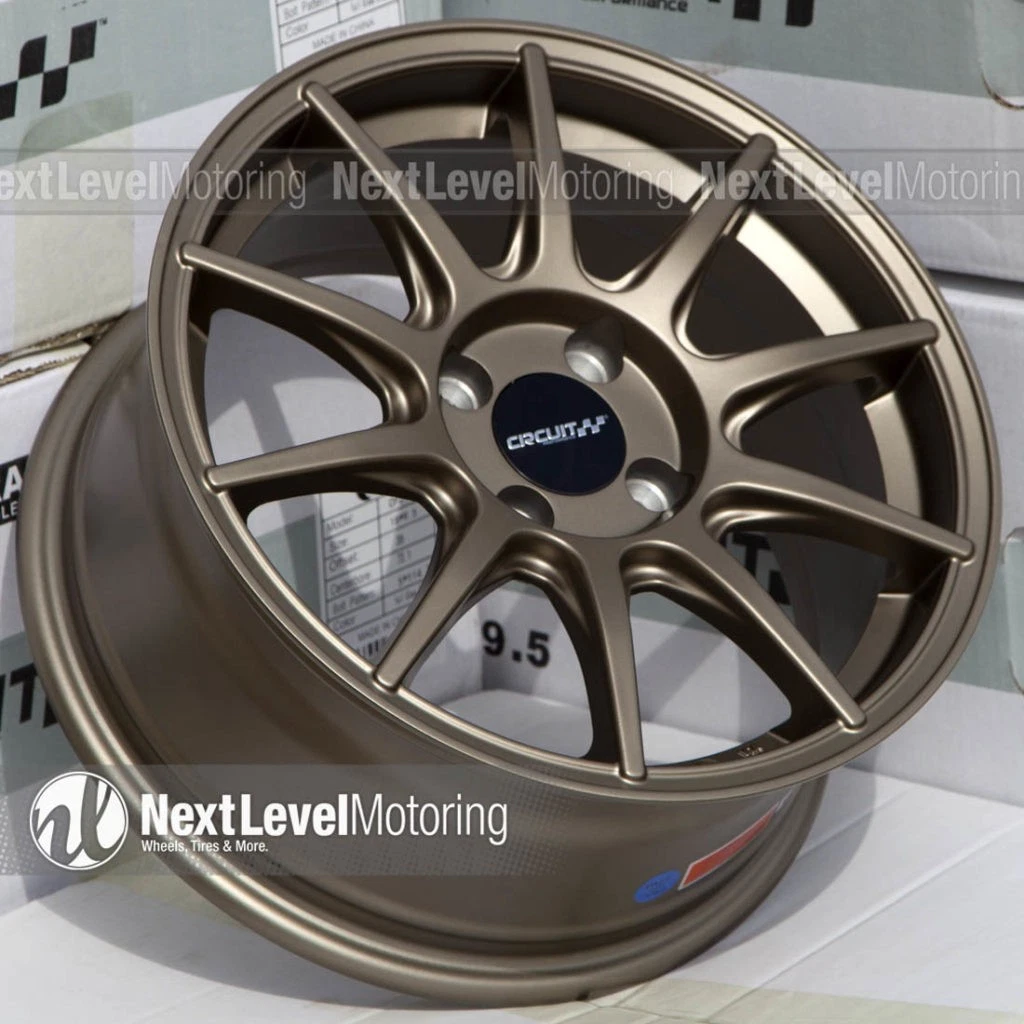 4 Circuit CP41 15x7 4x100 +35 Flat Bronze Wheels Fits Honda Civic