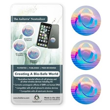 Aulterra EMF Neutralizer Sticker for Cell Phones, Laptops, Mobile Devices 3-Pack