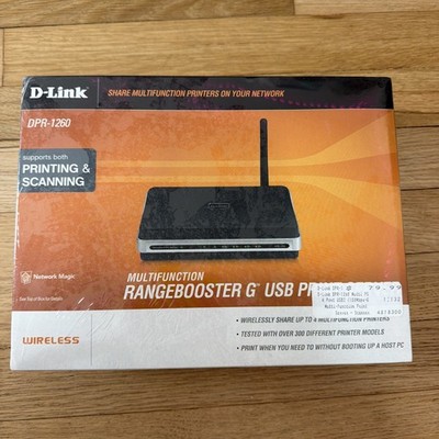 D-Link DPR-1260 Wireless Rangebooster G, USB Print Server NEW