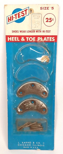 MCM 1950s Advertising Heel & Toe Plates In Original Package Hi-Test L Karno & Co