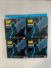 DR Electric Guitar Strings K3™ NEON​™ Hi-Def© Blue Light NBE-9-46 (4 Pack)