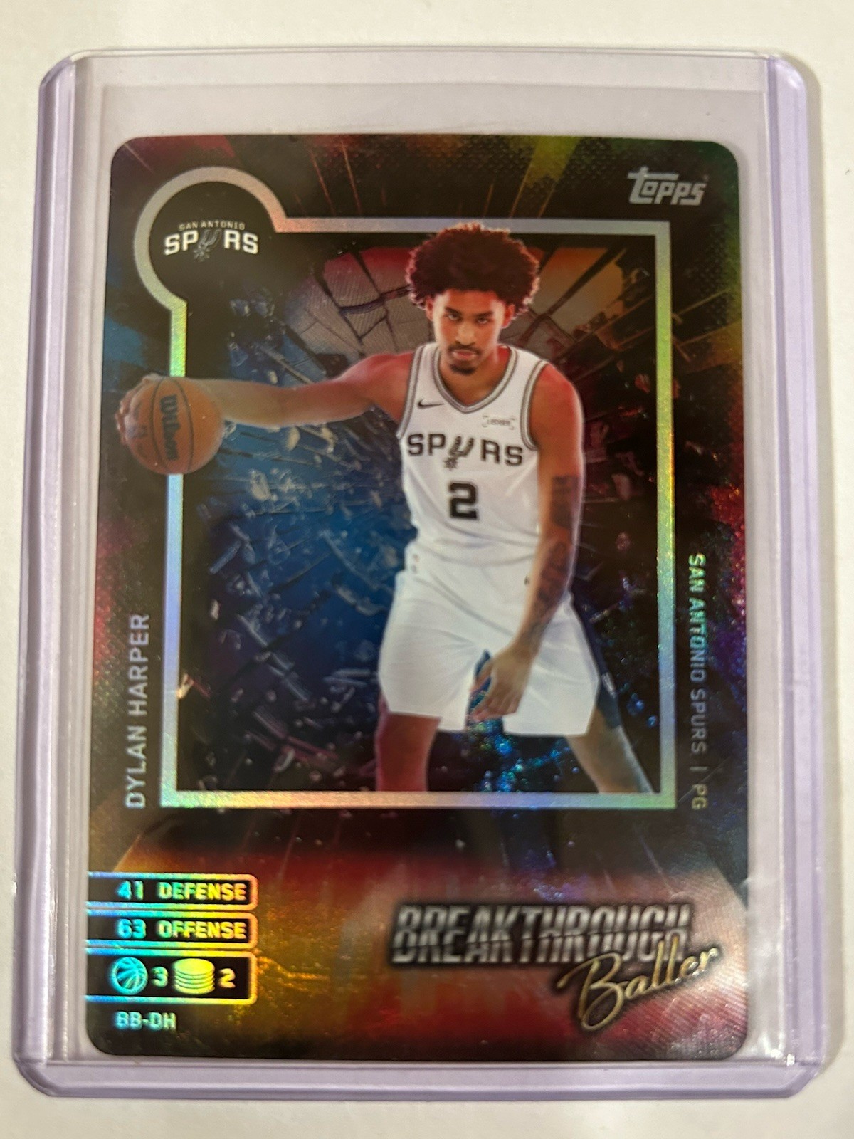 2025-26 Topps Match Attax Breakthrough Baller Foil Dylan Harper RC #BB-DH Rookie