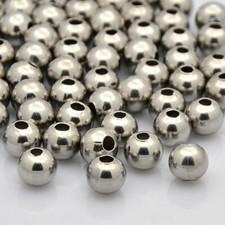 500pcs 6mm Stainless Steel Round Beads Loose Beads DIY Jewelry Making Findings