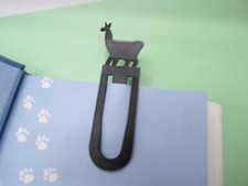 3D Printed Llama Bookmark Made in the USA 3-1/2" tall 1" wide Black