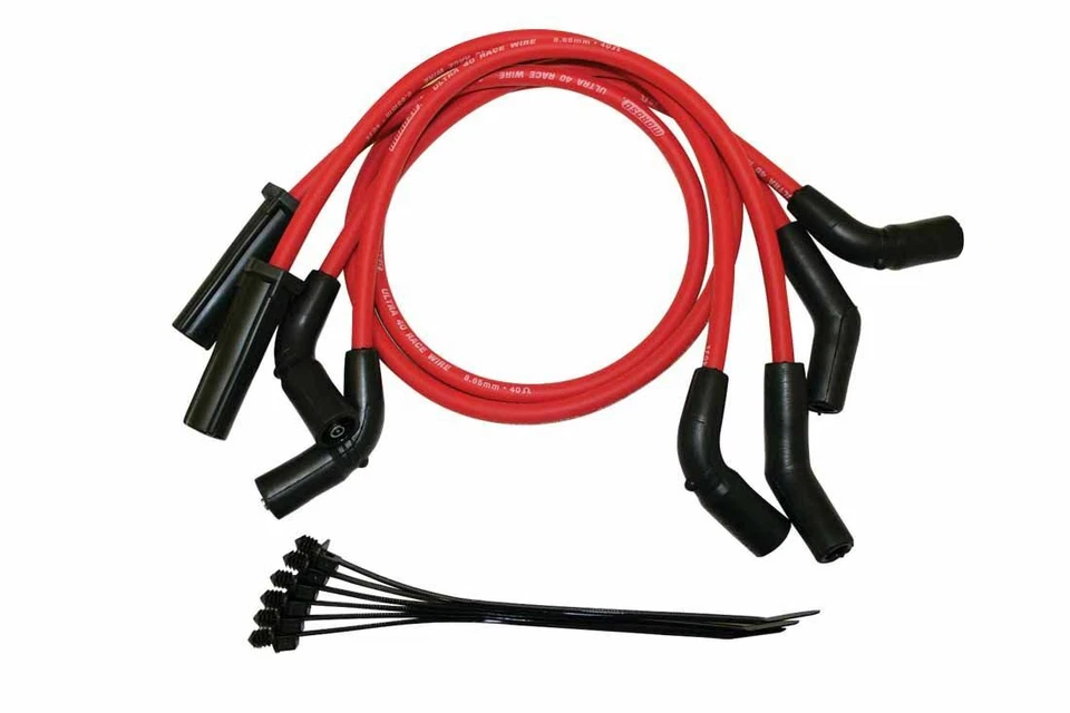 Moroso 28641 Harley HD Milwaukee 8 modelos 2017+ M8 FLT FLH Ultra 40 cables rojos Foto 3 de 3