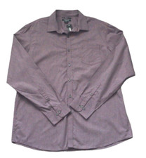 Claiborne Dress Shirt Men s XL Purple Pinstripes Button Front L/S NWT