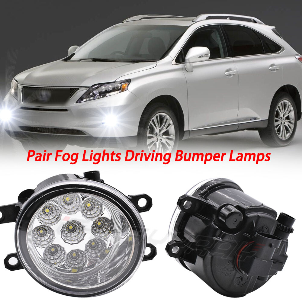 Pair Fog Lights LED Bumper Driving Lamp Assembly For LEXUS